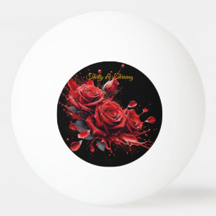 Elegant 30th Birthday - Roses in Bloom Ping Pong Ball