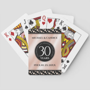 Elegant 30th Pearl Wedding Anniversary Celebration Playing Cards