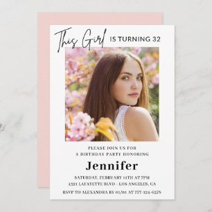 Elegant 32nd birthday invitations Photo Modern