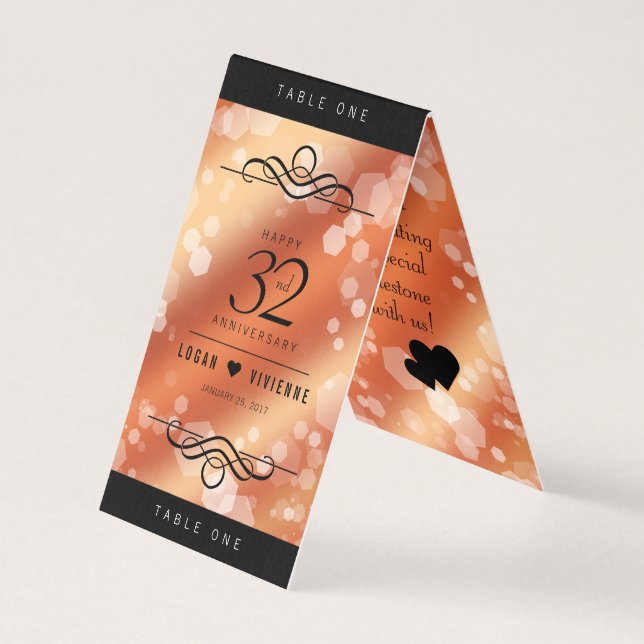 Elegant 32nd Bronze Wedding Anniversary (Front)