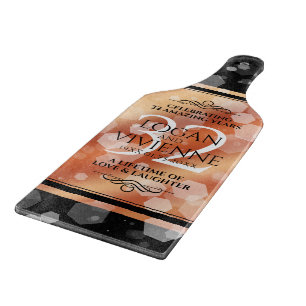 Elegant 32nd Bronze Wedding Anniversary Cutting Board