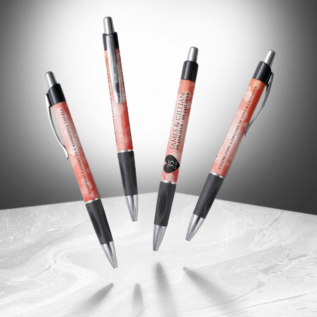 Elegant 35th Coral Wedding Anniversary Celebration (Elegant 35th Coral Wedding Anniversary Pen Cover Photo)