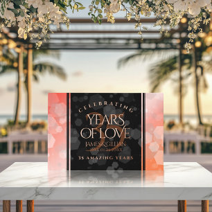 Elegant 35th Coral Wedding Anniversary Celebration Guest Book