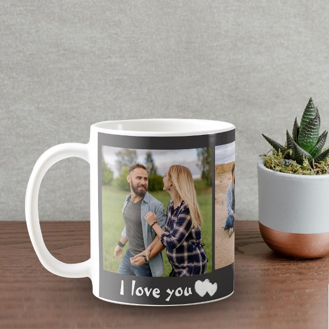 Elegant 3 Photo Template Coffee Mug (Creator Uploaded)