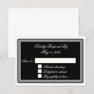 Elegant 3D RSVP Card
