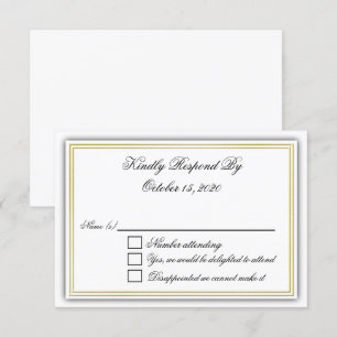 Elegant 3D RSVP Card
