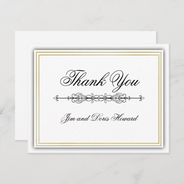 Elegant 3D Thank You Card (Front/Back)