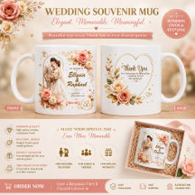Elegant 3D Wedding Souvenir Mug | Personalised