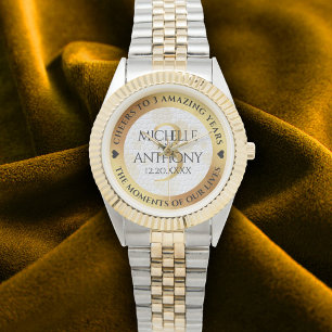 Elegant 3rd Leather Wedding Anniversary Watch
