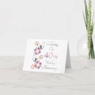 Elegant 40th Anniversary Card