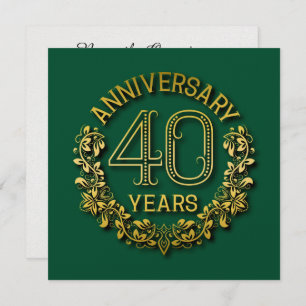 Elegant 40th Anniversary Invitation