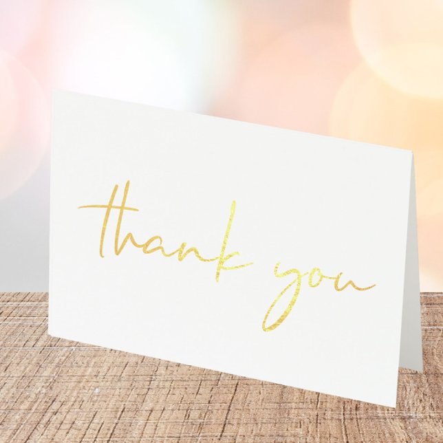 Elegant 40th Birthday Foil Thank You Card (Creator Uploaded)