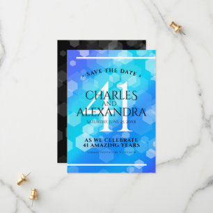 Elegant 41st Blue Topaz Wedding Anniversary Save T The Date