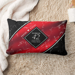Elegant 42nd Jasper Wedding Anniversary Lumbar Cushion