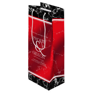 Elegant 42nd Jasper Wedding Anniversary Wine Gift Bag