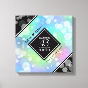 Elegant 43rd Opal Wedding Anniversary Celebration Canvas Print