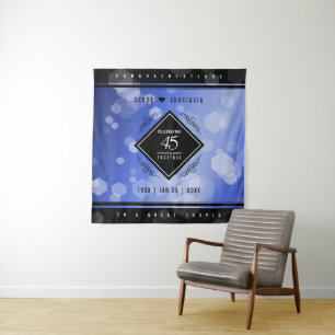 Elegant 45th Sapphire Wedding Anniversary Tapestry