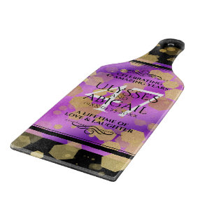 Elegant 47th Amethyst Wedding Anniversary Cutting Board