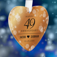Elegant 49th Copper Wedding Anniversary Acrylic