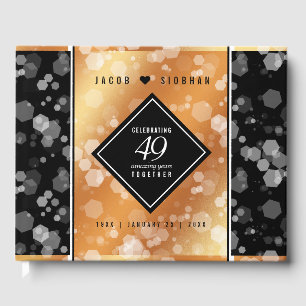 Elegant 49th Copper Wedding Anniversary Guest Book