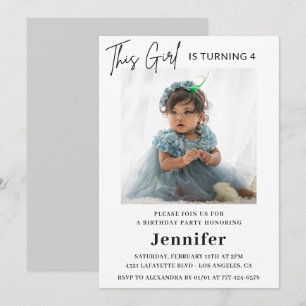 Elegant 4th birthday invitations Photo Modern