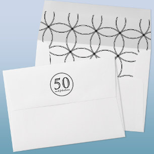 Elegant 50 and Fabulous Birthday Envelope