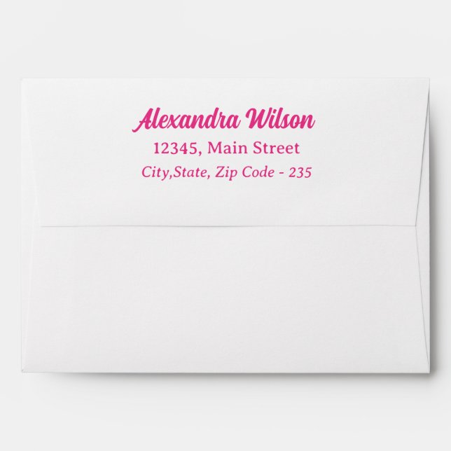 Elegant 50 & Fabulous Hot Pink 50th Birthday Party Envelope (Back (Top Flap))