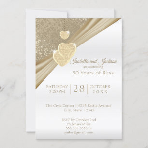 Elegant 50th Anniversary Invitation