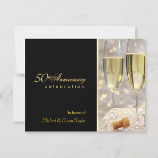 Elegant 50th Anniversary Party Invitations