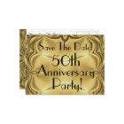 Elegant 50th Anniversary Save The Date Postcards