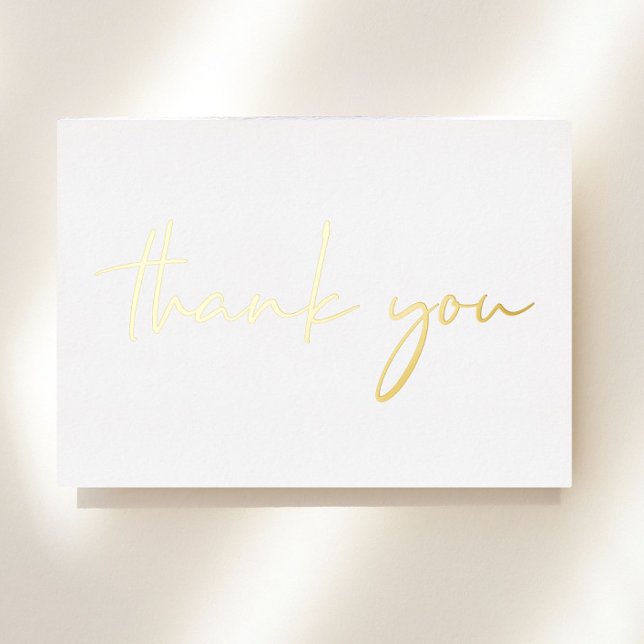 Elegant 50th Birthday Foil Thank You Card (Creator Uploaded)
