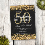 Elegant 50th Birthday Party Sparkles Gold Invitation<br><div class="desc">Elegant 50th Birthday Party Sparkles Gold invitation template. Featuring gold lights,  gold string and gold sparkles. Great for  50th  birthday and more!</div>