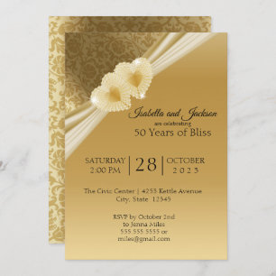 Elegant 50th Golden Anniversary Design Invitation