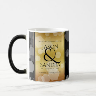 Elegant 50th Golden Wedding Anniversary Magic Mug