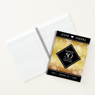 Elegant 50th Golden Wedding Anniversary Notebook