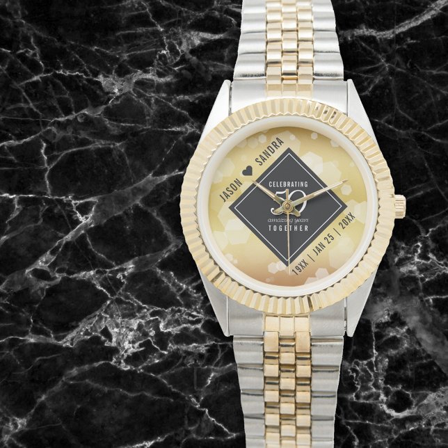 Elegant 50th Golden Wedding Anniversary Watch (Creator Uploaded)