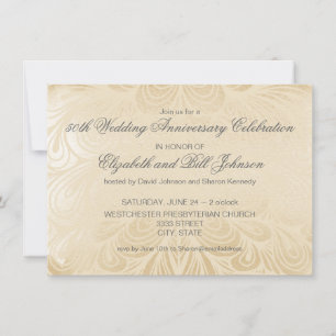 Elegant 50th Silver Wedding Anniversary Invitation