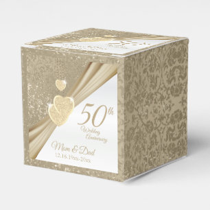 Elegant 50th Wedding Anniversary Favour Box