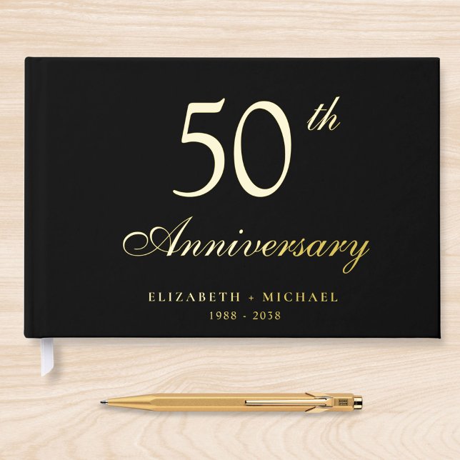 Elegant 50th Wedding Anniversary Guest Book (Creator Uploaded)