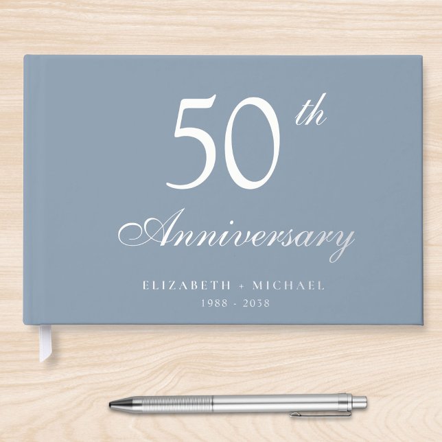Elegant 50th Wedding Anniversary Guest Book (Creator Uploaded)