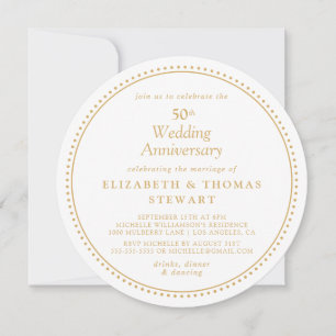 Elegant 50th Wedding Anniversary Invitation