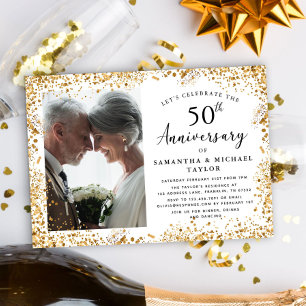 Elegant 50th Wedding Anniversary Invitation