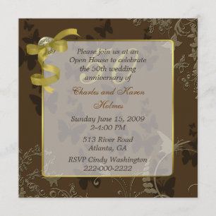 Elegant 50th Wedding Anniversary Invitation