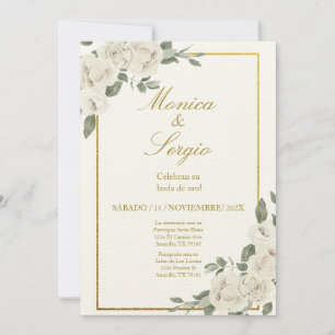 Elegant 50th Wedding Invitation in Spanish