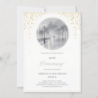Elegant 50th WeddingbAnniversary Invitation
