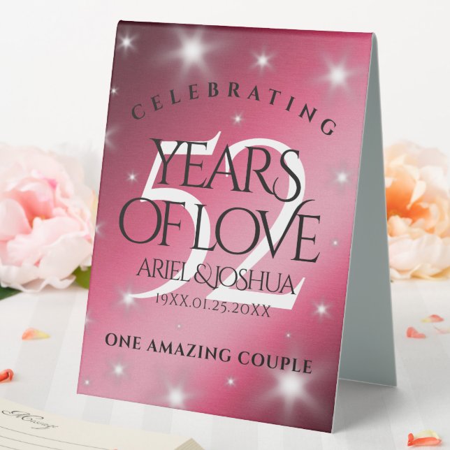 Elegant 52nd Star Ruby Wedding Anniversary (In SItu (Wedding))