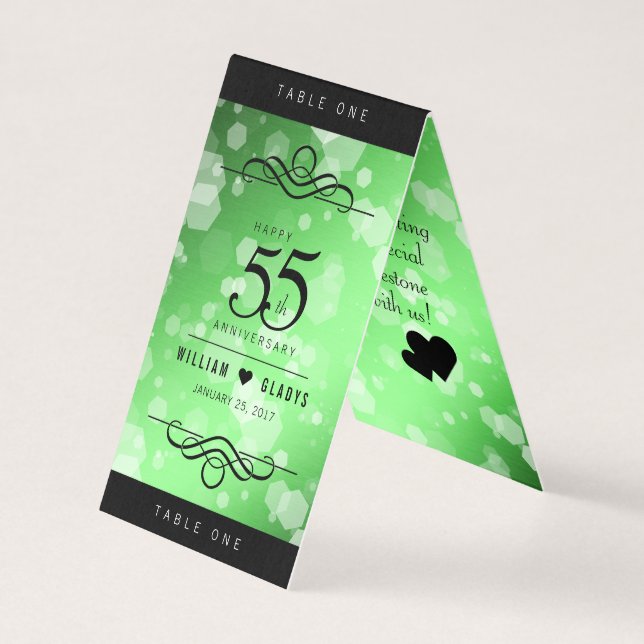 Elegant 55th Emerald Wedding Anniversary (Front)