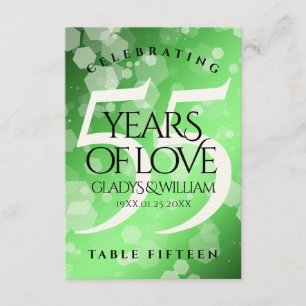 Elegant 55th Emerald Wedding Anniversary Thank You Card