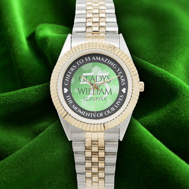 Elegant 55th Emerald Wedding Anniversary Watch (Elegant 55th Emerald Wedding Anniversary Wristwatch Cover Photo)