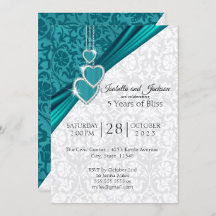 Elegant 5th Wedding Anniversary Design Invitation